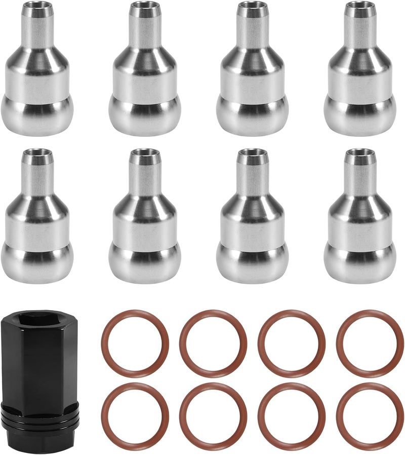 BASIKER High Pressure Oil Rail Ball Tube Repair Kit for Ford 6.0 Powerstroke 2004-2010, With Tool&O-Rings - Image 1